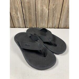 OluKai Ohana Beach Sandals Black 10110-4040 Men’s Shoe Size 8